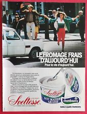 Publicité de presse  Les Fromages Frais SVELTESSE de CHAMBOURCY Ligne Mince 1982