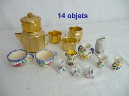 Lot objets dinette ancienne - dinette,
