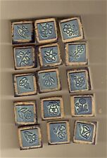 Boite 15 anciens tampons scolaires Nathan "les fleurs" vintage