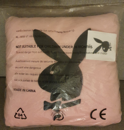 Coussin playboy carré - coussin, rose