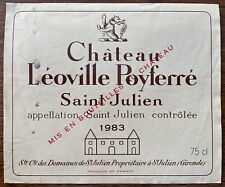 Étiquette Château Léoville