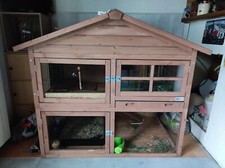 Clapier grand espace XL / Cage à lapin en bois / Cabane pour lapin ou rongeur