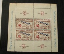 BLOC DE 4 TIMBRES NEUFS - EXPOSITION PHILATELIQUE INTERNATIONALE - PHILATEC -