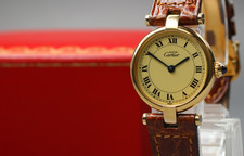Montre femme Cartier Must de Cartier 133406 Vermeil QZ avec boîte et boucle d...