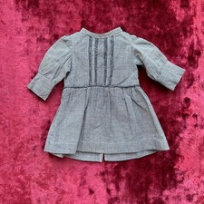 Robe Ancienne Poupée SFBJ Tablier D’écolier 