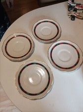 4 Ancienne assiette plat à tarte ou gâteaux Sarreguemines véritable opaque  