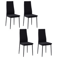 HOMCOM Lot de 4 chaises de