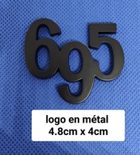 Logo 695 Noir Mat Autocollant en métal avec effet 3d Abarth neuf