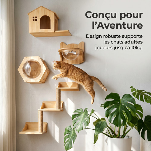Arbre chat mural avec - chat,