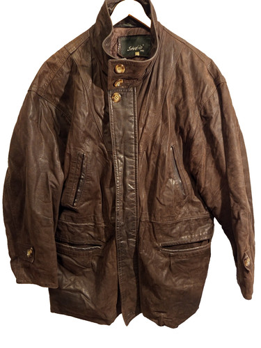 Veste longue cuir - veste,