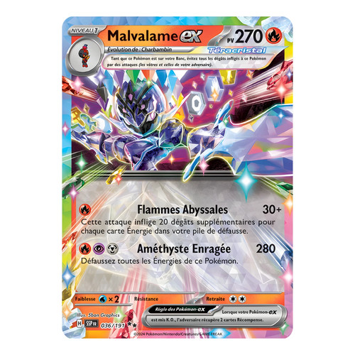 Carte pokémon malvalame - pokémon, ex