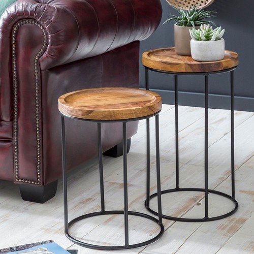 Finebuy tables gigogne bois - tables,