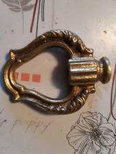 gros anneau attache chaine de lustre bobèche ornement bronze massif