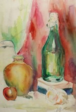 Tableau ancien aquarelle