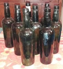 8 anciennes bouteilles vide apéritif vin cuit Porto 75 cl verte