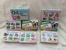 8 BOITES JEU MEMO DOMINO DISNEY BOIS CHAMPS NATHAN RAVENSBURGER LIRE ANNONCE