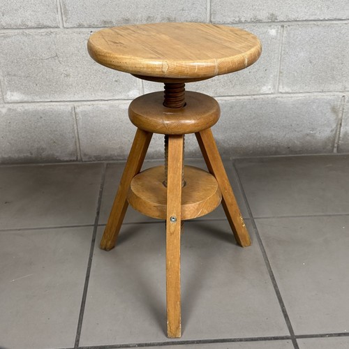 Tabouret bois tournant - tabouret,