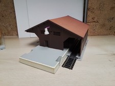 JOUEF H0. REF 1022. MAQUETTE DECOR HALLE A MARCHANDISES AVEC ECLAIRAGE (2)