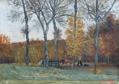 Tableau huile toile paysage - tableau,