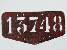 1919 plaque vélo suisse