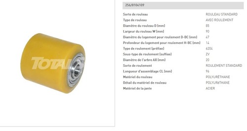 Fenwick linde m2352 1150 - fenwick, galet