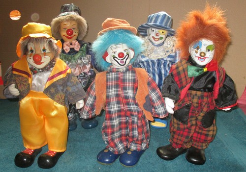 Clown porcelaine tissu - clown, et