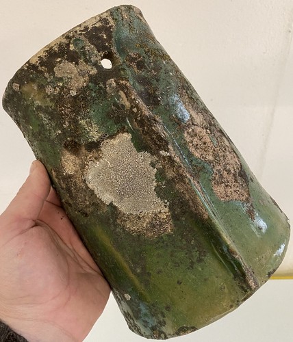 Tuile vernissée verte - tuile,