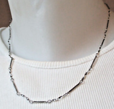 Chaine collier plaqué or blanc poinçonné 18 K élégant rare bijou vintage 2223