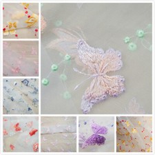 Tulle Tissu 3D Papillon Brodé Maille Vêtements 51'' Largeur Par Yard