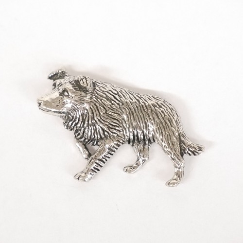 Broche émail border collie - border,