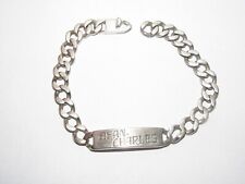 BRACELET GOURMETTE HOMME ARGENT MASSIF 925 PRENOM JEAN CHARLES 34,80 GRS