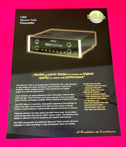 Mcintosh c220 preamp - mcintosh,