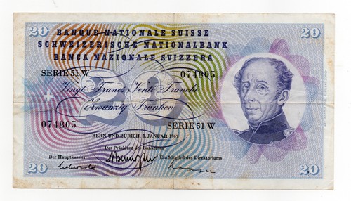 Billet suisse 20 - billet, francs