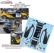 DECALS 1/18 REF 1608 RENAULT CLIO R3 WILLIAMS RALLYE DU TOUQUET 2018 RALLY