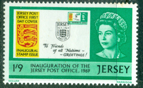 Jersey 1969 inaugural stamp - jersey,