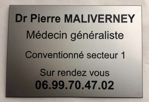Plaque professionnelle pvc - plaque, en