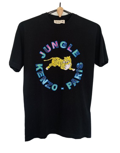 Tee shirt black tiger - black, kenzo