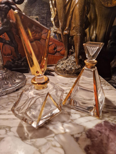 Paire flacons parfum art - de, à