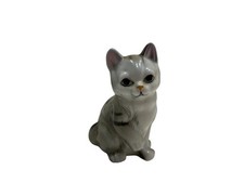 Figurine porcelaine chat 8 - porcelaine,
