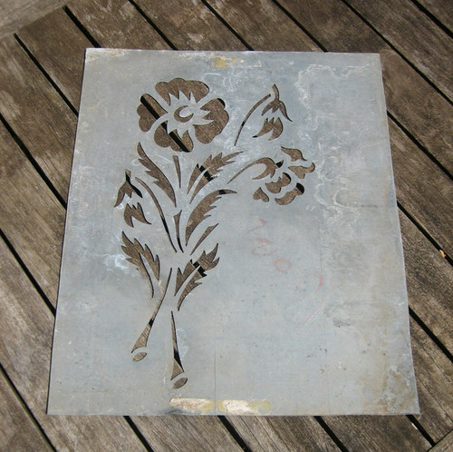 Ancien pochoir zinc - pochoir, en