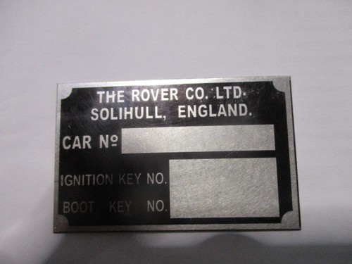 Plaque bouclier rover p6 - p4,