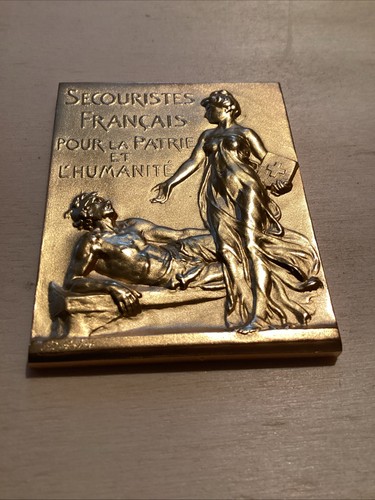 Plaquette bronze secouriste - plaquette,