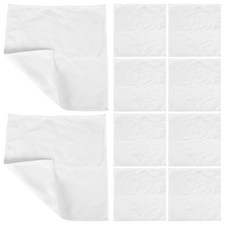  Lot de 10 serviettes de table en coton doux, réutilisables et lavables,