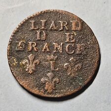 Louis XIIII Liard 1698 L Lille Nord FRANCE ROYAL 