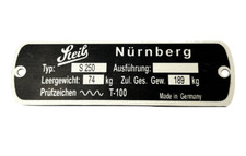 Steib, Plaque Signalétique