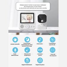 Babyphone Ecran HD 2,8” Vision Nocturne Détection Sonore  Audio Bidirectionnel