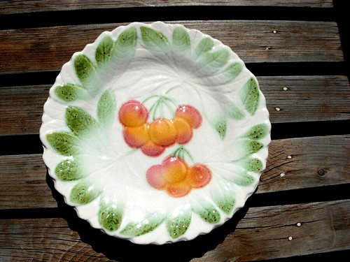Assiette ancienne barbotine - ancienne,
