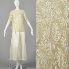 L White Skirt Set 1980s Ivory