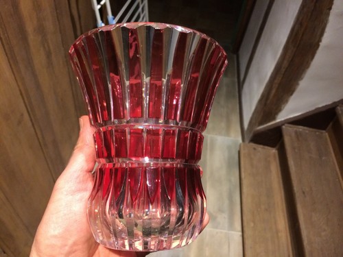 Vase cristal taille double - taille,
