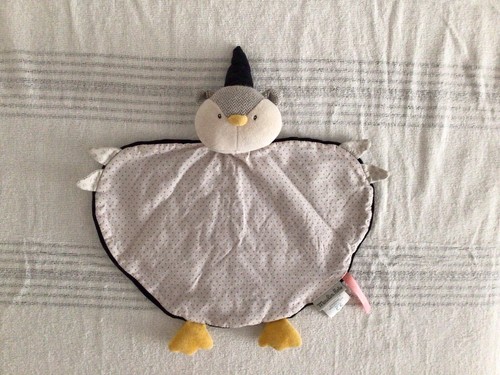 Doudou plat hibou chouette - hibou, il